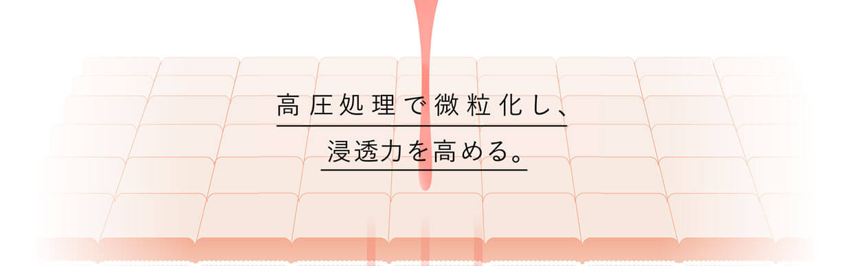 超高圧で、奥へ浸透させます。