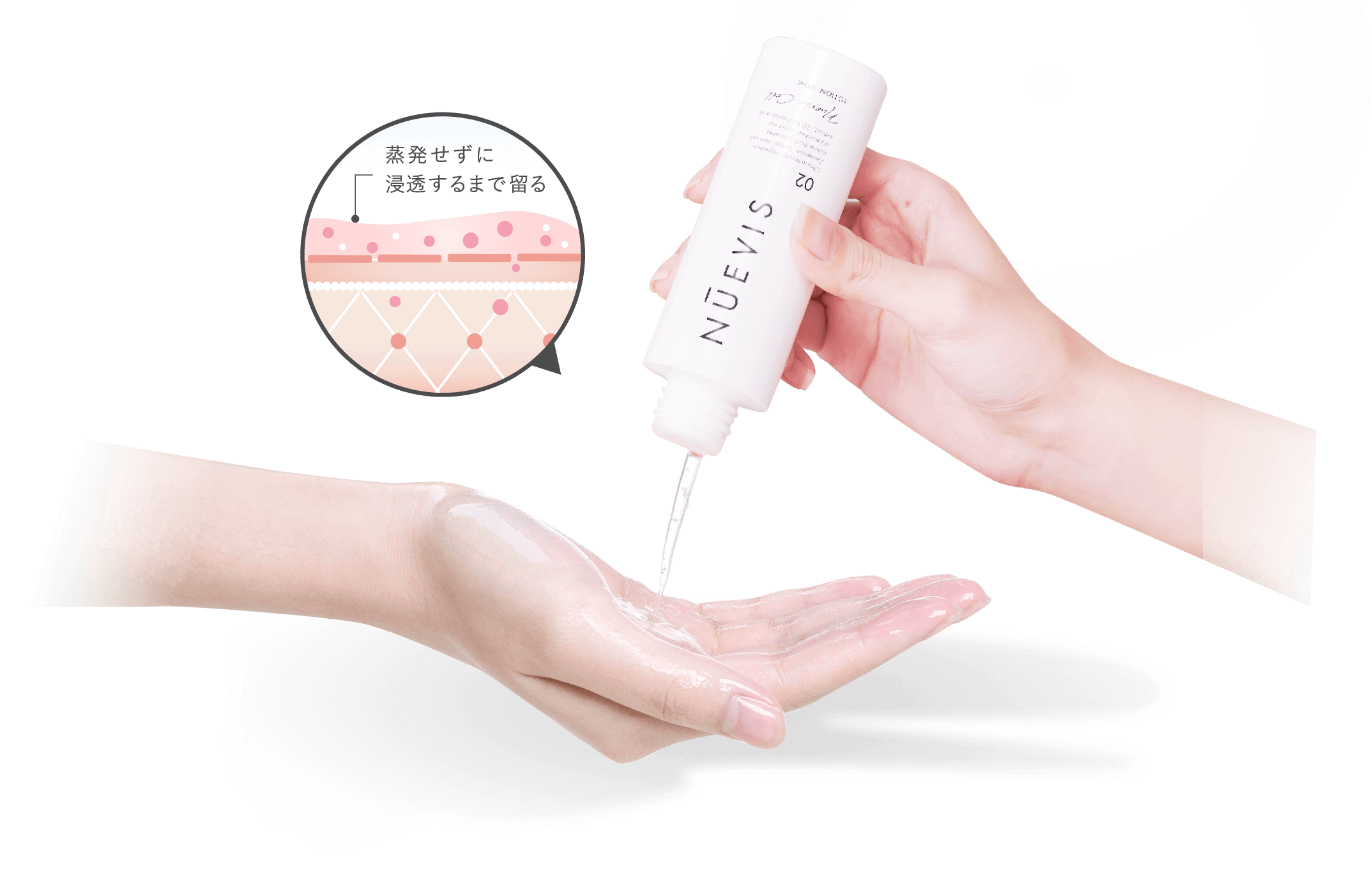 蒸発せずに浸透するまで留る